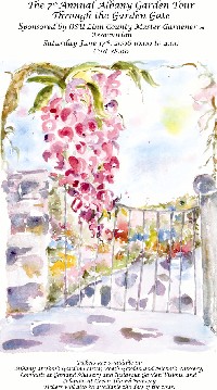 Paula Artwork featured on the Albany Garden Tour Poster